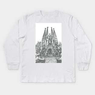 Sagrada Familia Kids Long Sleeve T-Shirt